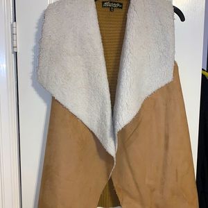 Faux suede and fur vest - new with tags!